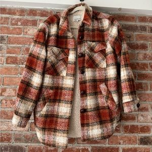 Plaid Shacket ordered from Revolve